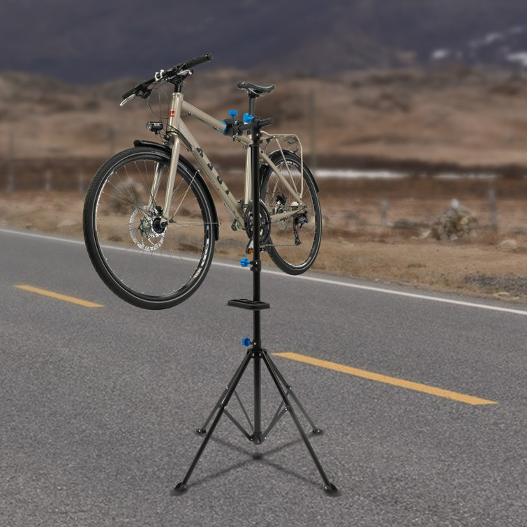 Adjustable bike repair store stand